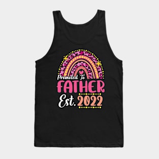 Promoted to Father Est.2022 Rainbow Papa to Be New Papa Tank Top